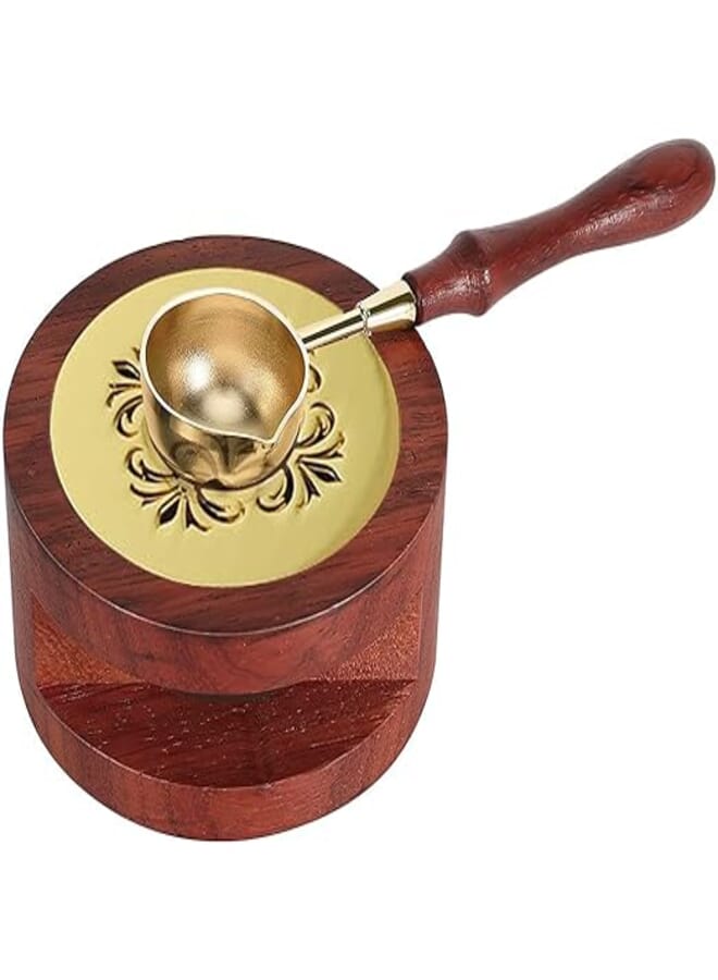HASTHIP® Wax Sealing Tools Kit - Seal Warmer, Melting Furnace, Stamp, Stove, Brass Spoon, Candle Holder - Envelope Sealing Set